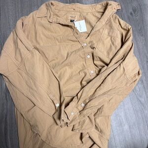 Tan Button-Up Shirt